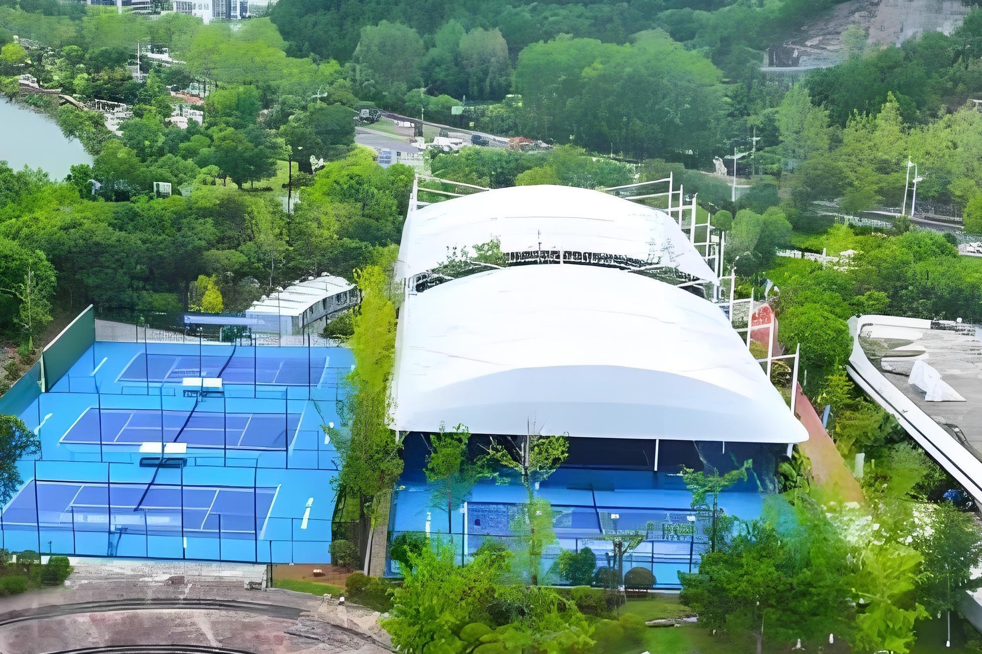 千岛湖中等职业学校网球场(图1)